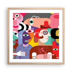 Een poster in een licht eiken lijst - Wij zijn van de heer Picasso - 50x50 cm