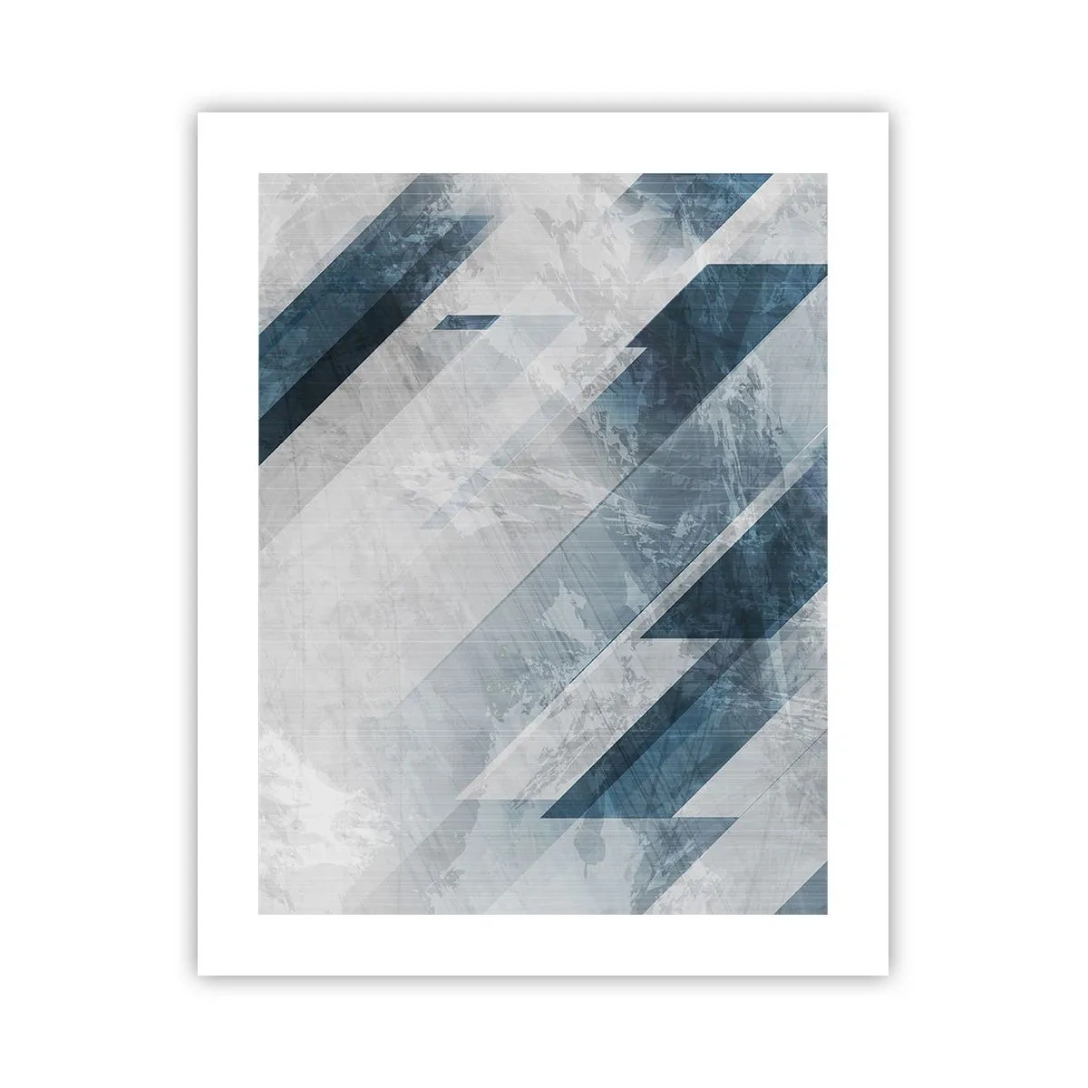 Poster - Ruimtelijke compositie - grijze beweging - 40x50 cm