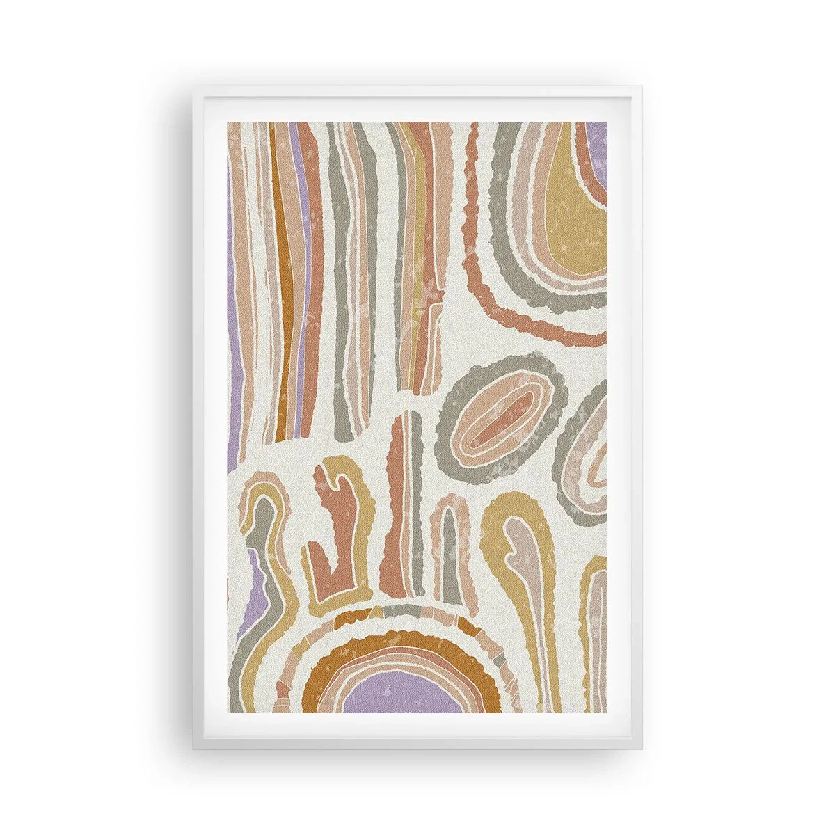 Poster in een witte lijst - Kleurrijke doorsneden - 61x91 cm