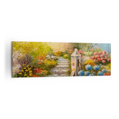 Schilderen op canvas - In volle bloei - 160x50 cm