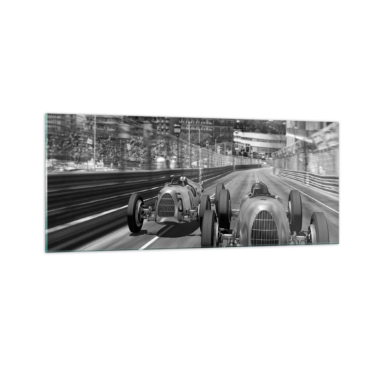 Schilderen op glas - Lang geleden in Monte Carlo - 100x40 cm