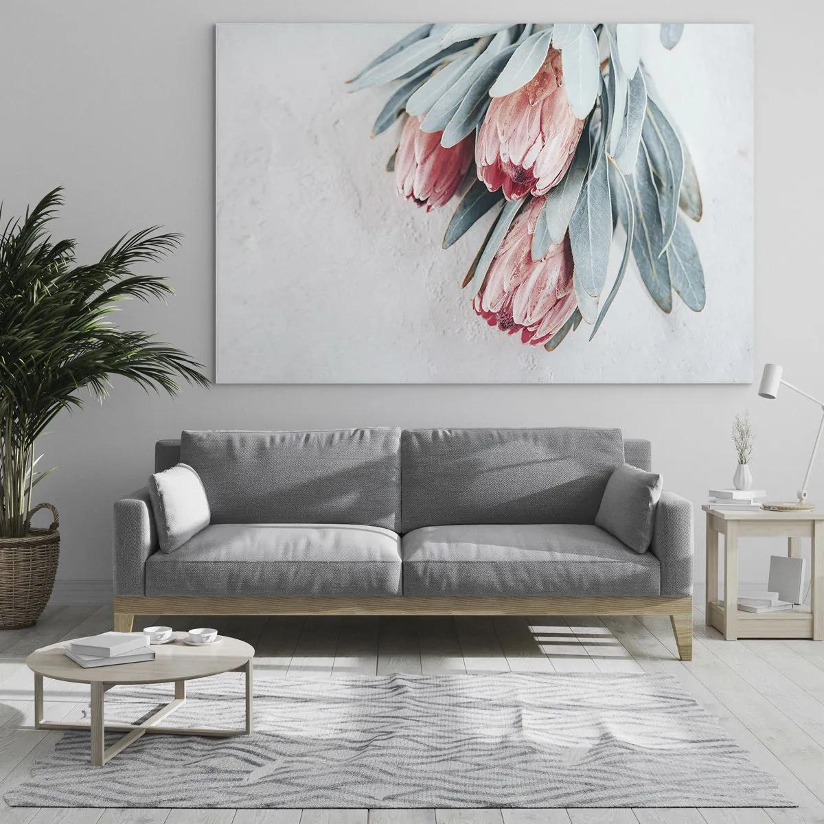 Schilderen op glas - Schaamt zich voor hun eigen schoonheid - 120x80 cm