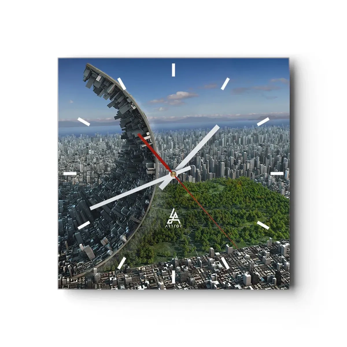 Wandklok - Klok - De natuur is eeuwig - 30x30 cm