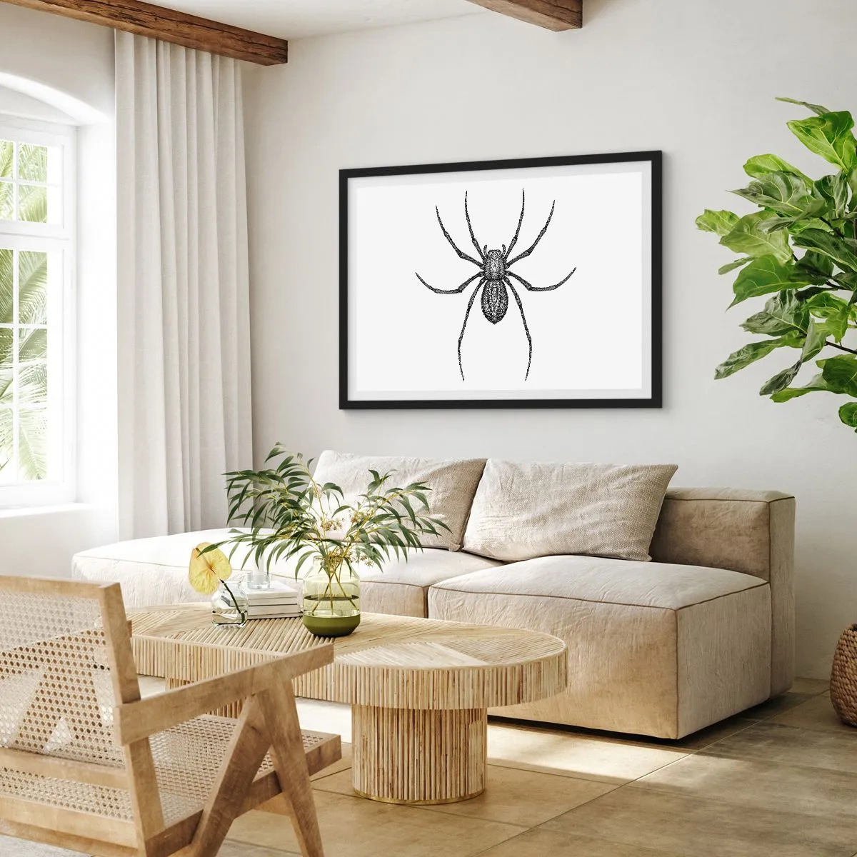 Poster in een zwarte lijst - Verontrustende precisie - 70x50 cm