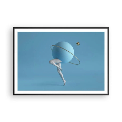 Poster in een zwarte lijst - En de planeten zijn gek geworden - 100x70 cm