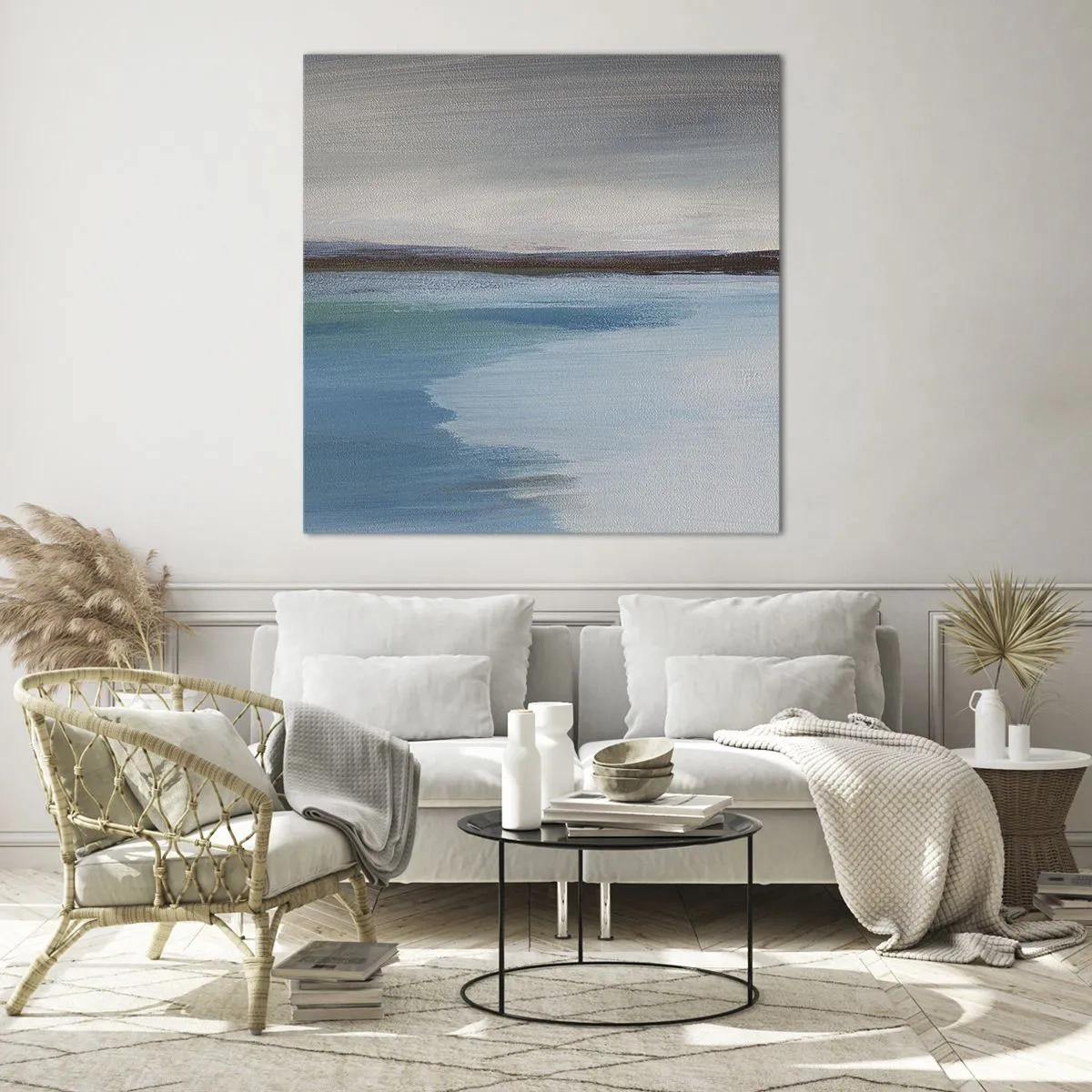 Schilderen op glas - Horizontaal landschap - 50x50 cm