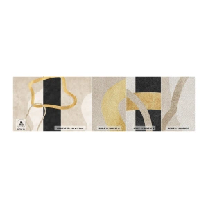Fotobehang Monster Premium Sand - Verwarde vormen - Art-deco, Minimalisme, Abstractionisme - 100x30 cm