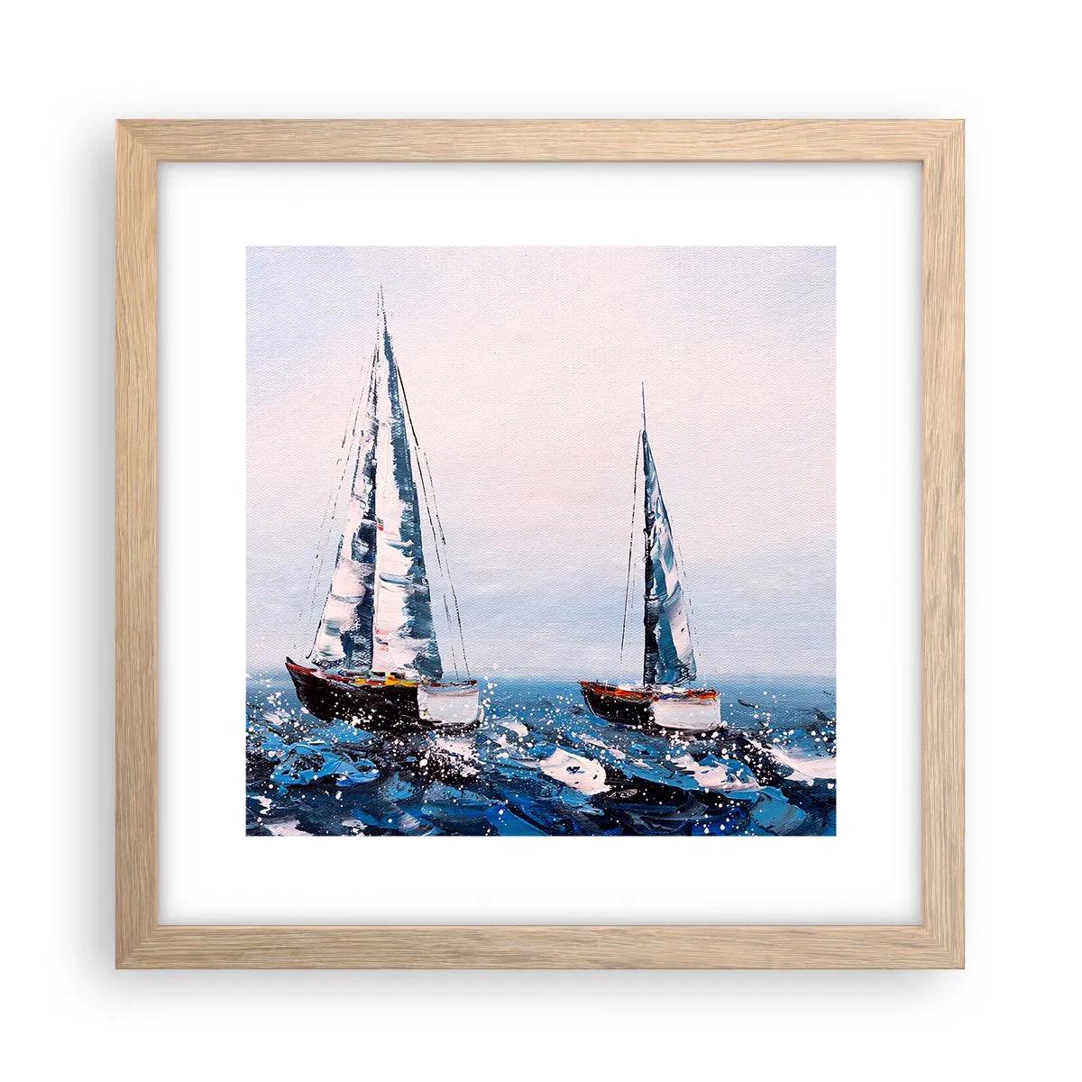 Een poster in een licht eiken lijst - Broederschap van de wind - 30x30 cm