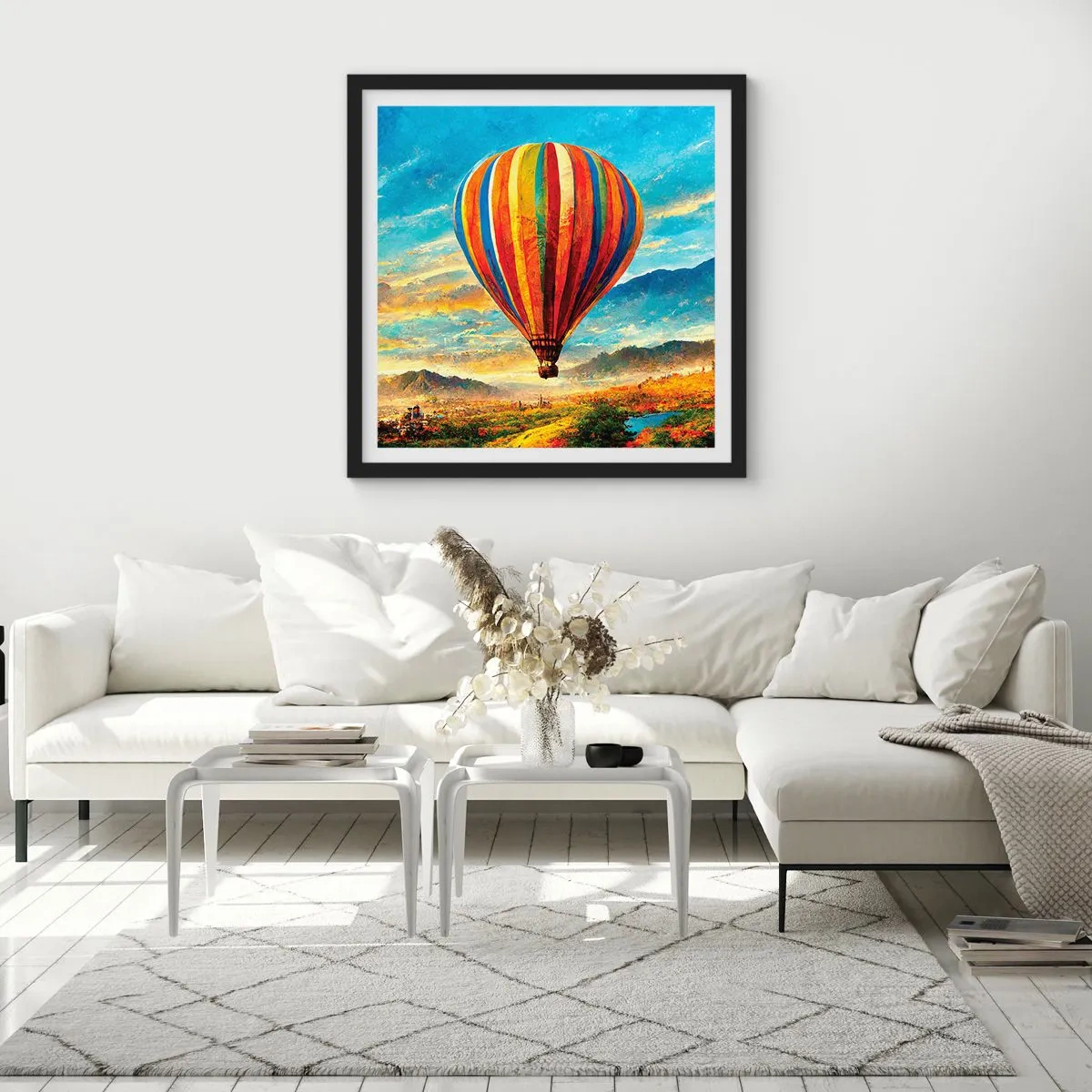 Poster in een zwarte lijst - In stilte zie je meer - 40x40 cm