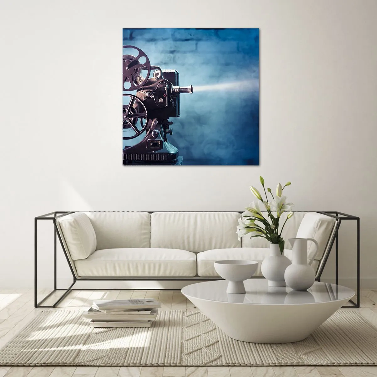 Schilderen op glas - In de oude bioscoop - 50x50 cm