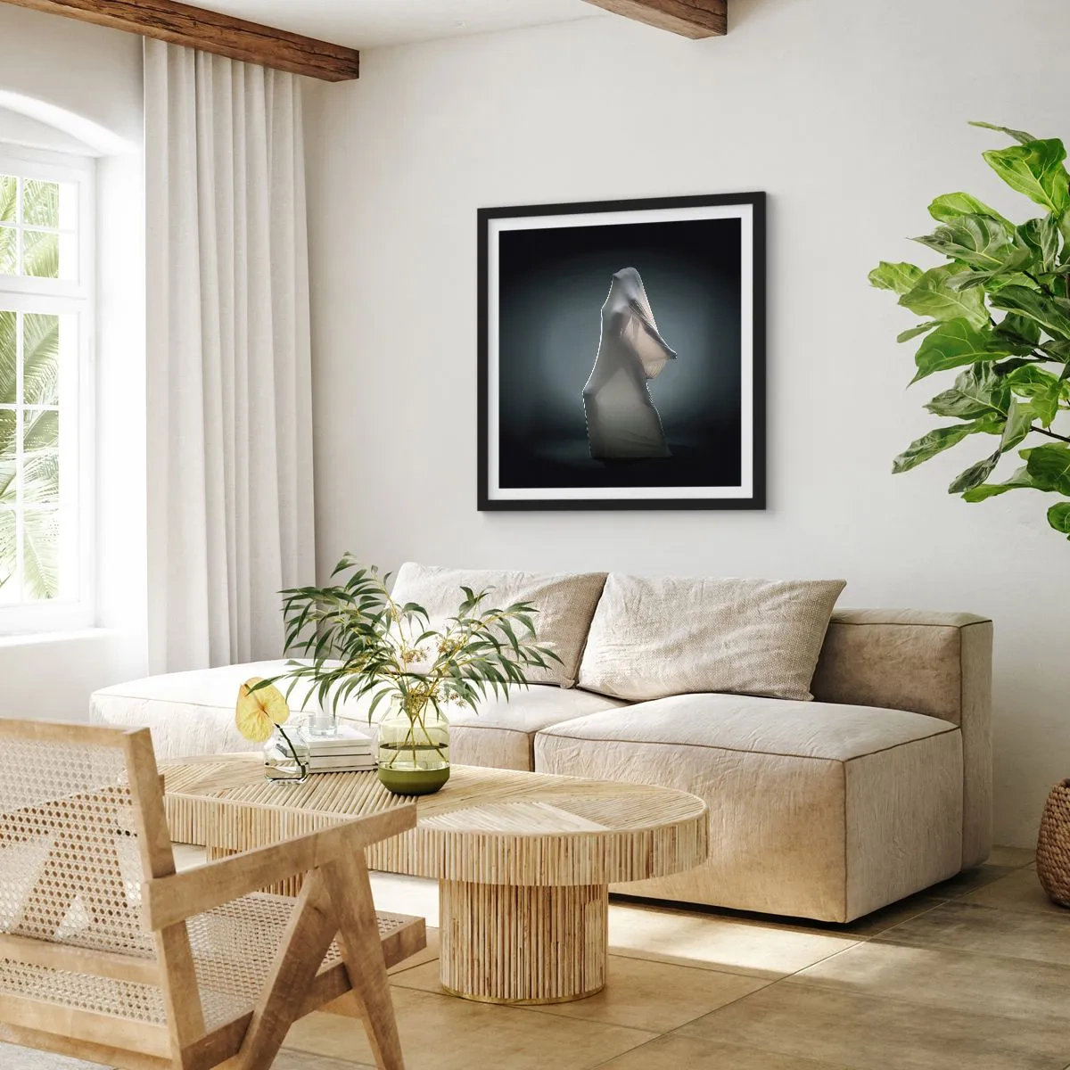 Poster in een zwarte lijst - Verborgen verlangens - 50x50 cm