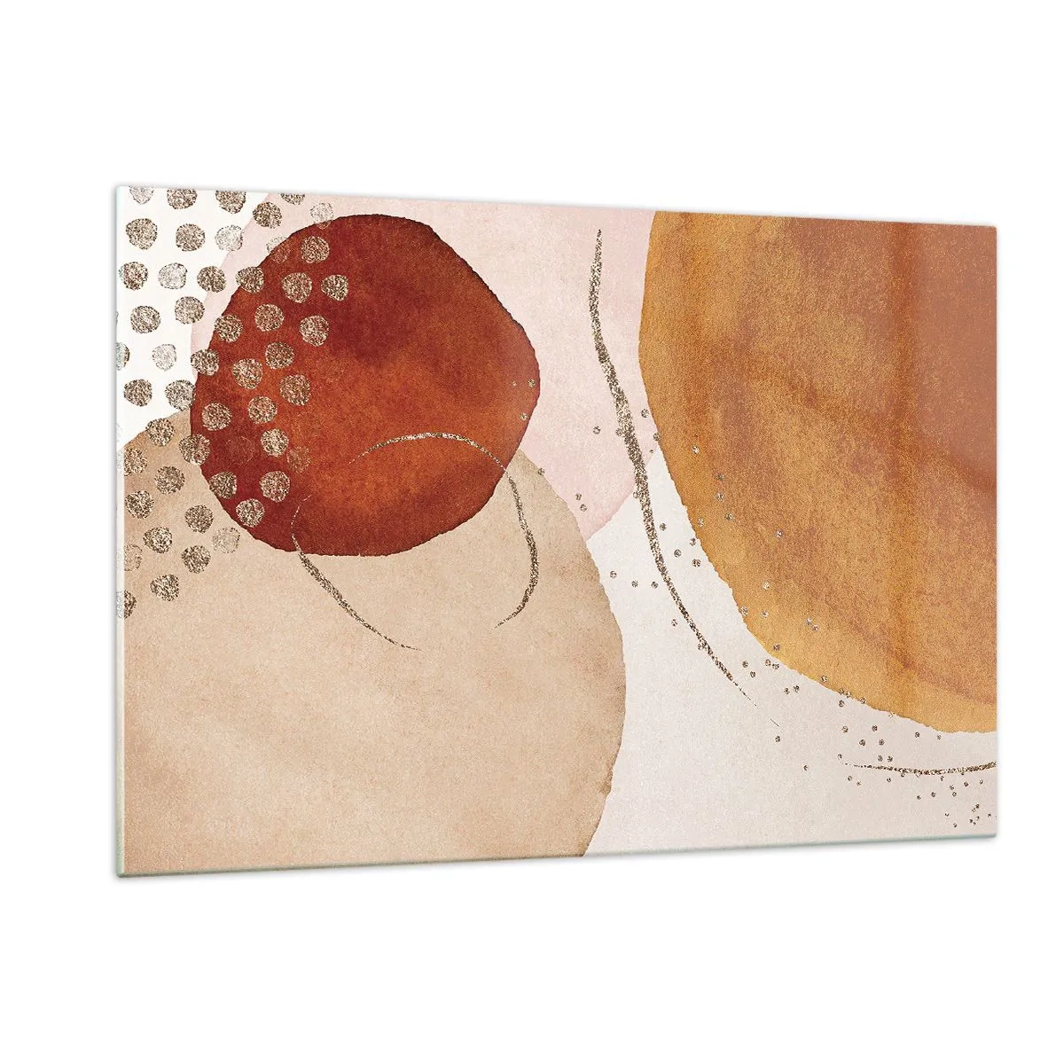 Schilderen op glas - Rondheid en beweging - 120x80 cm