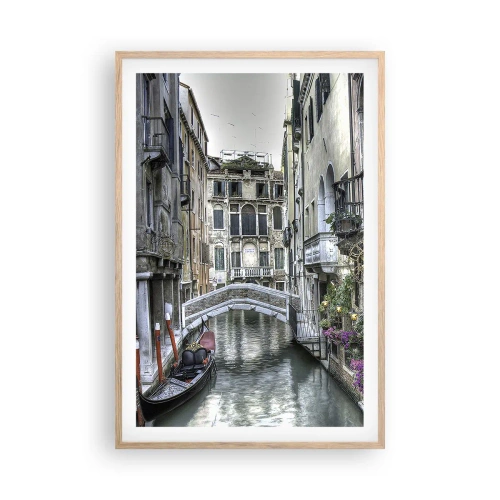 Een poster in een licht eiken lijst - Eeuwenlang in stille reflectie - 61x91 cm