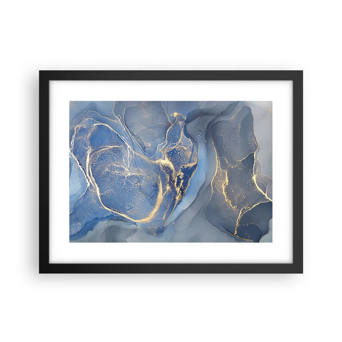 Poster in een zwarte lijst - Goudstof - 40x30 cm