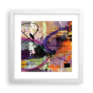 Poster in een witte lijst - Je kunt rechtdoor of rondom - 30x30 cm