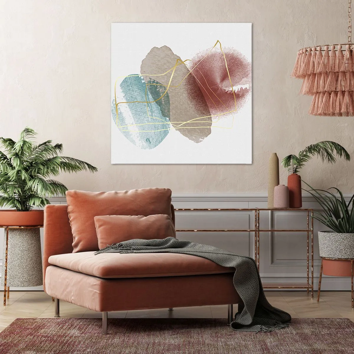 Schilderen op canvas - Koralen van de ruimte - 40x40 cm