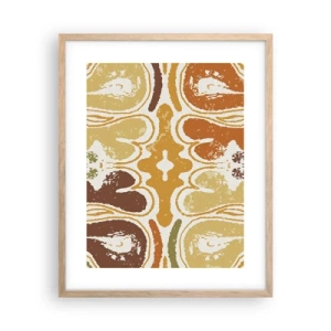 Een poster in een licht eiken lijst - Sentimentele abstractie - 40x50 cm