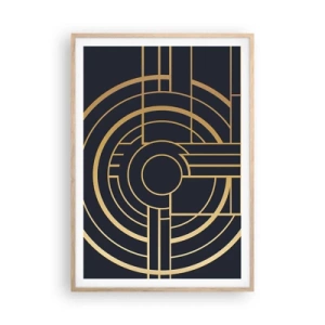 Een poster in een licht eiken lijst - Draaien van dingen - 70x100 cm