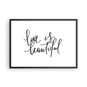 Poster in een zwarte lijst - Lees en herhaal - 70x50 cm