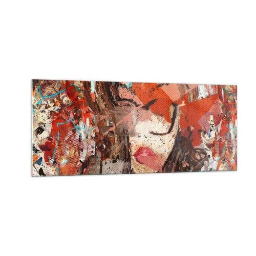 Schilderen op glas - Niemand weet wat je werkelijk bent - 100x40 cm