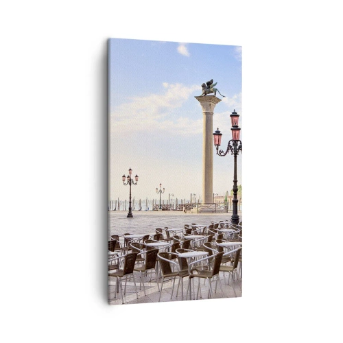 Schilderen op canvas - We nodigen je uit, alles staat klaar - 45x80 cm