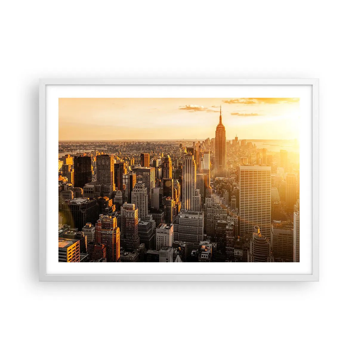 Poster in een witte lijst - Groeien in de zon - 70x50 cm