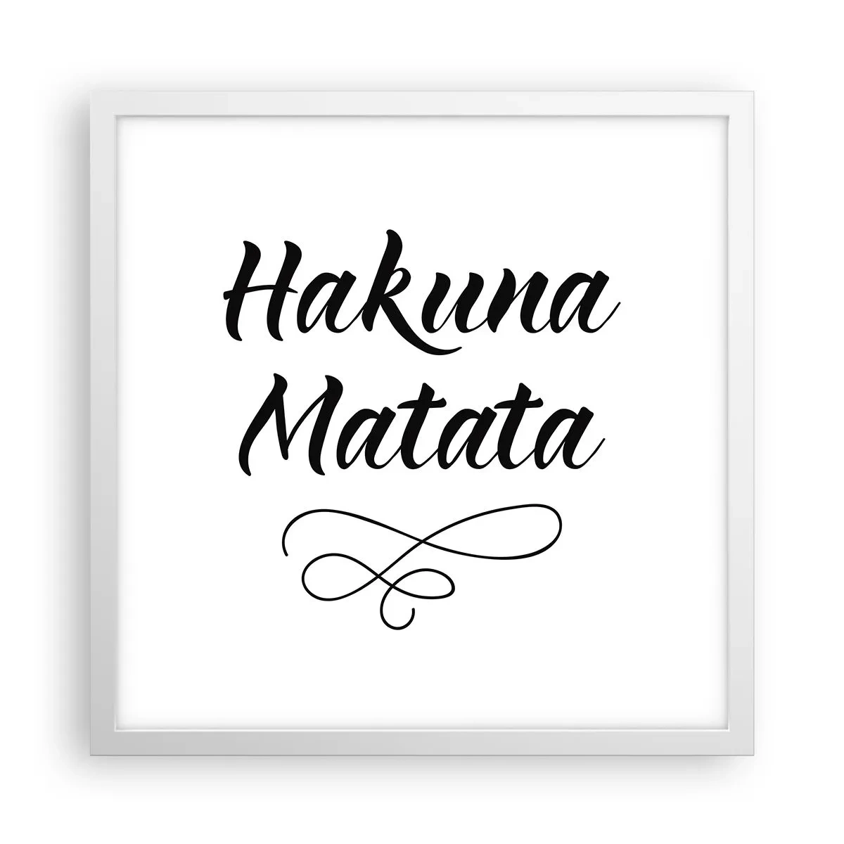 Poster in een witte lijst - Beste advies - 40x40 cm