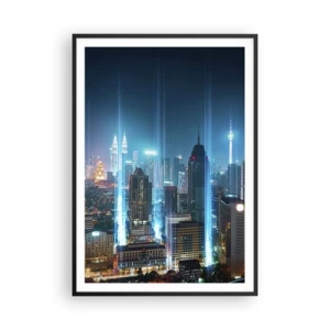 Poster in een zwarte lijst - Op z'n Berlijns naar de hemel - 70x100 cm