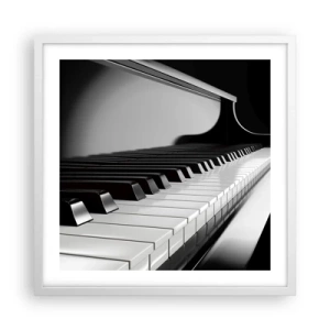 Poster in een witte lijst - Harmonie van vormen en kleuren - 50x50 cm