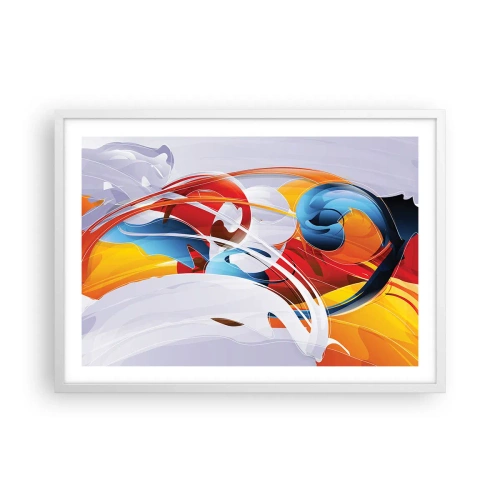 Poster in een witte lijst - De dans van de elementen - 70x50 cm