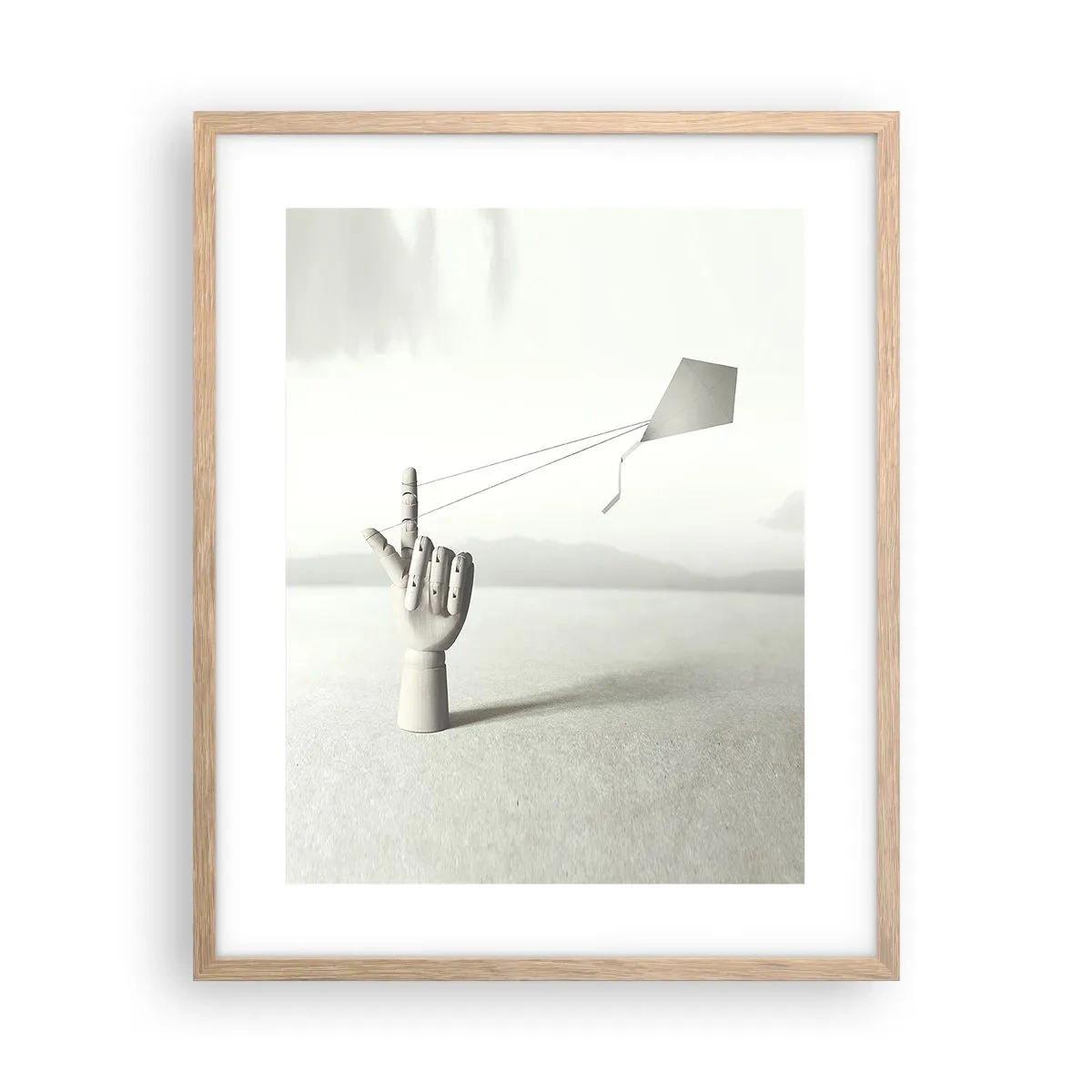 Een poster in een licht eiken lijst - Krachttest - 40x50 cm