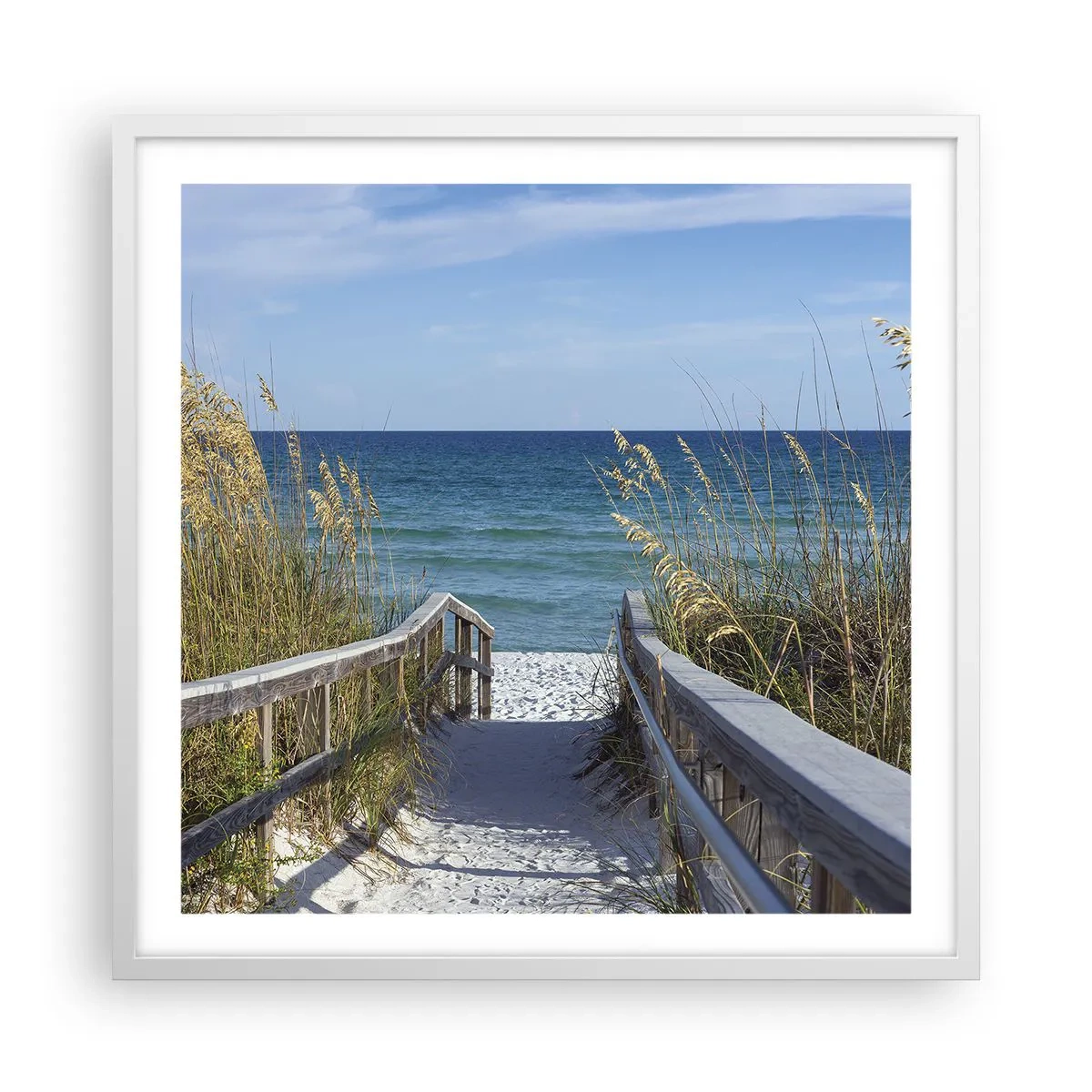 Poster in een witte lijst - In de zon, in de wind - 60x60 cm