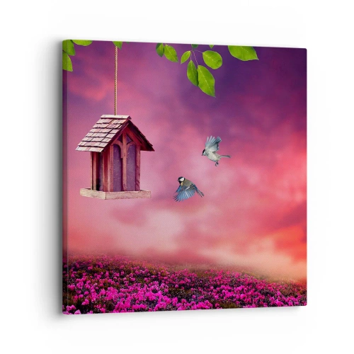 Schilderen op canvas - Uitnodiging voor het avondeten - 30x30 cm