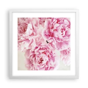 Poster in een witte lijst - In roze glamour - 40x40 cm