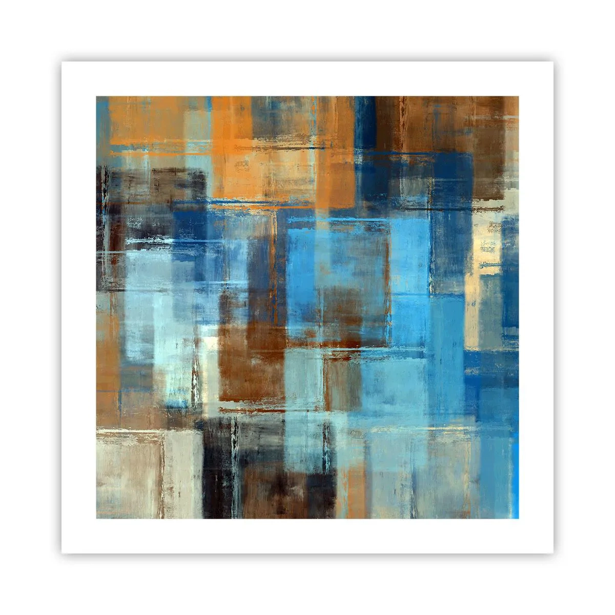 Poster - Door de blauwe sluier - 50x50 cm