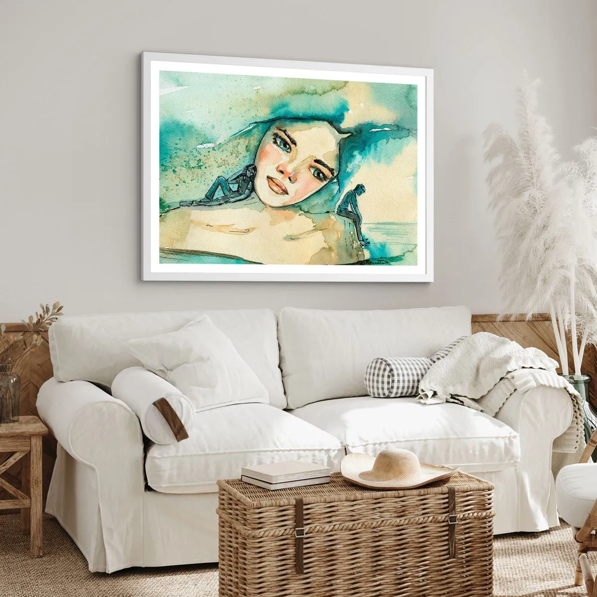 Poster in een witte lijst - Ben ik blauw? - 40x30 cm