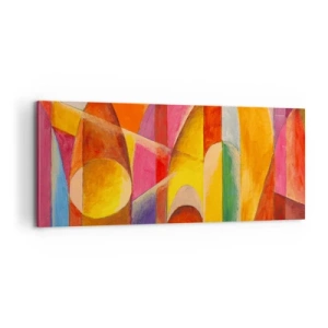 Schilderen op canvas - Kathedraal van de zon - 100x40 cm