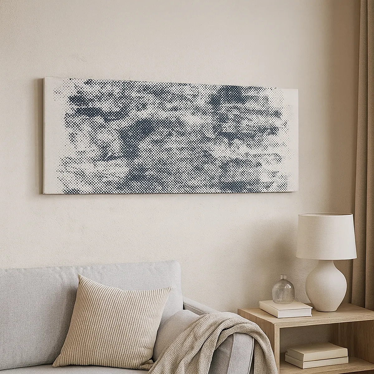 Schilderen op canvas - Mistige compositie - 30x30 cm