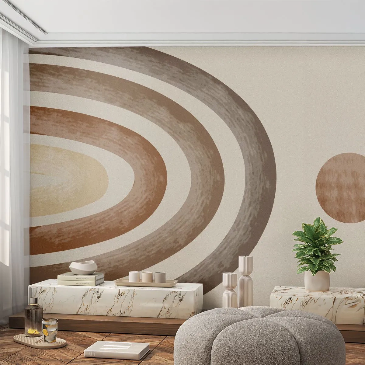 Fotobehang Premium Sand - In een sterrenstelsel ver, ver weg - Abstractie, Deel, Ontwerp - 350x256 cm