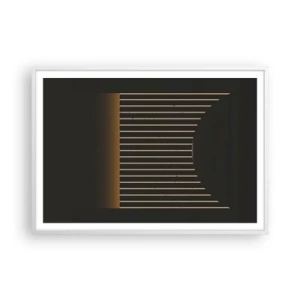 Poster in een witte lijst - Verken de duisternis - 100x70 cm