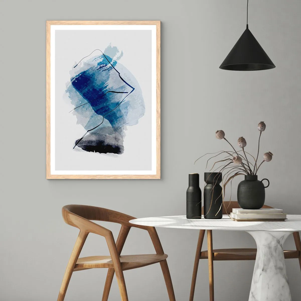 Een poster in een licht eiken lijst - Ijsberg - 40x50 cm