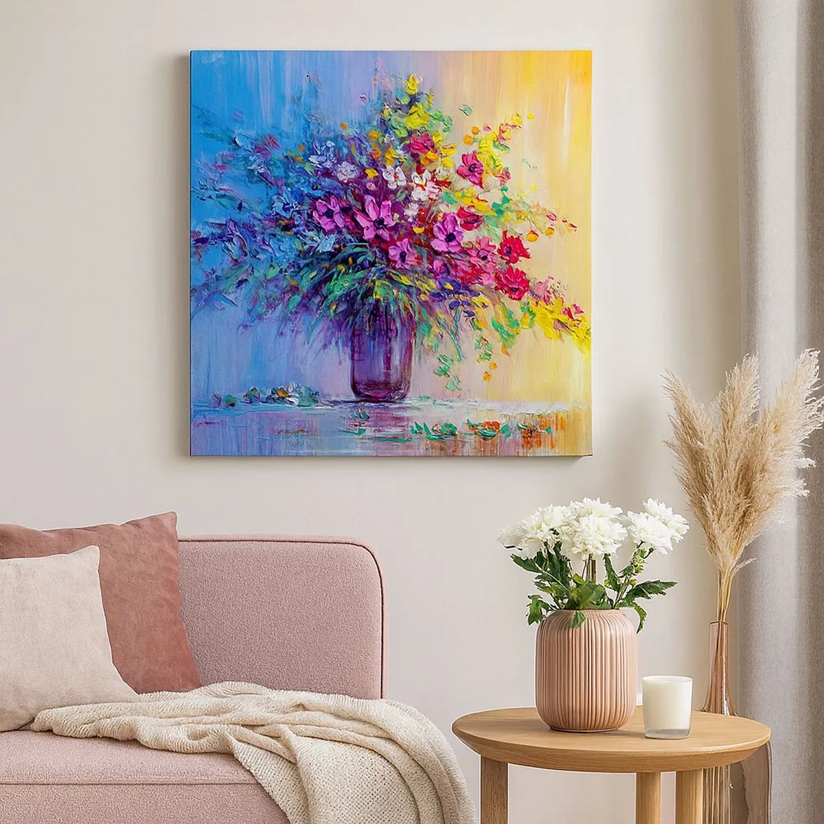 Schilderen op canvas - Schenking van de wei - 30x30 cm