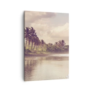 Schilderen op canvas - De streling van de golven - 50x70 cm