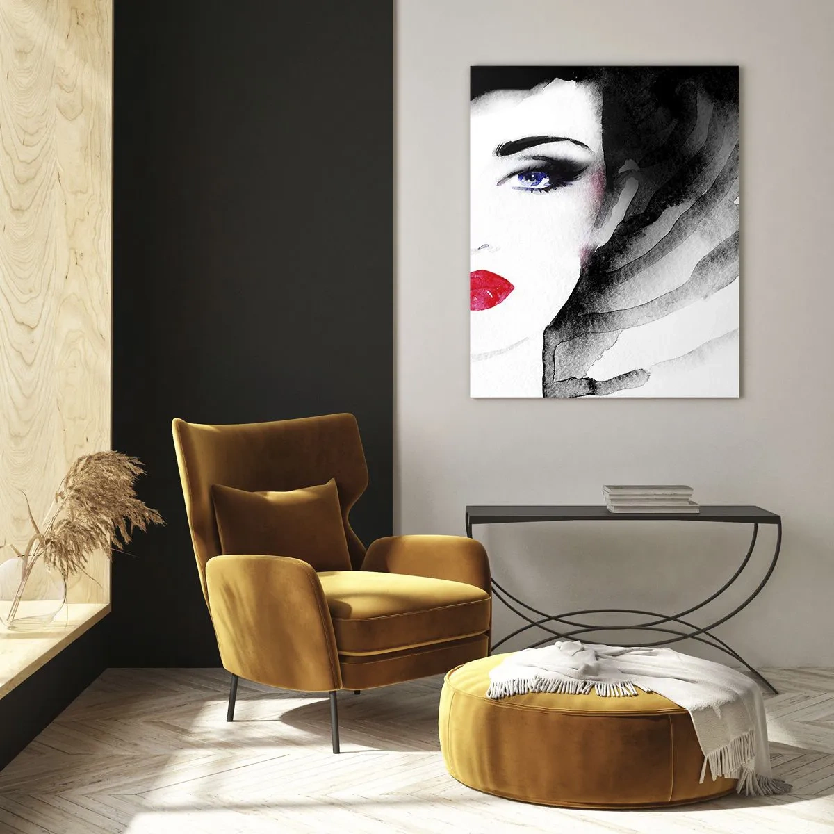 Schilderen op glas - Hij duwt terug en roept - 50x70 cm