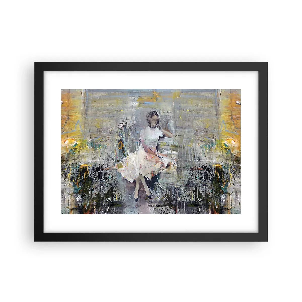 Poster in een zwarte lijst - Klassiek en modern - 40x30 cm