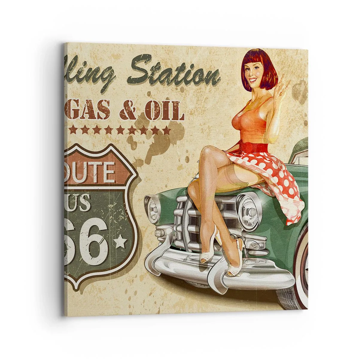 Schilderen op canvas - De grote jaren 40. - 70x70 cm