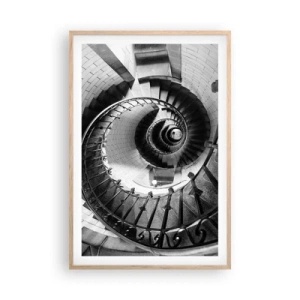 Een poster in een licht eiken lijst - Hoger en hoger - 61x91 cm