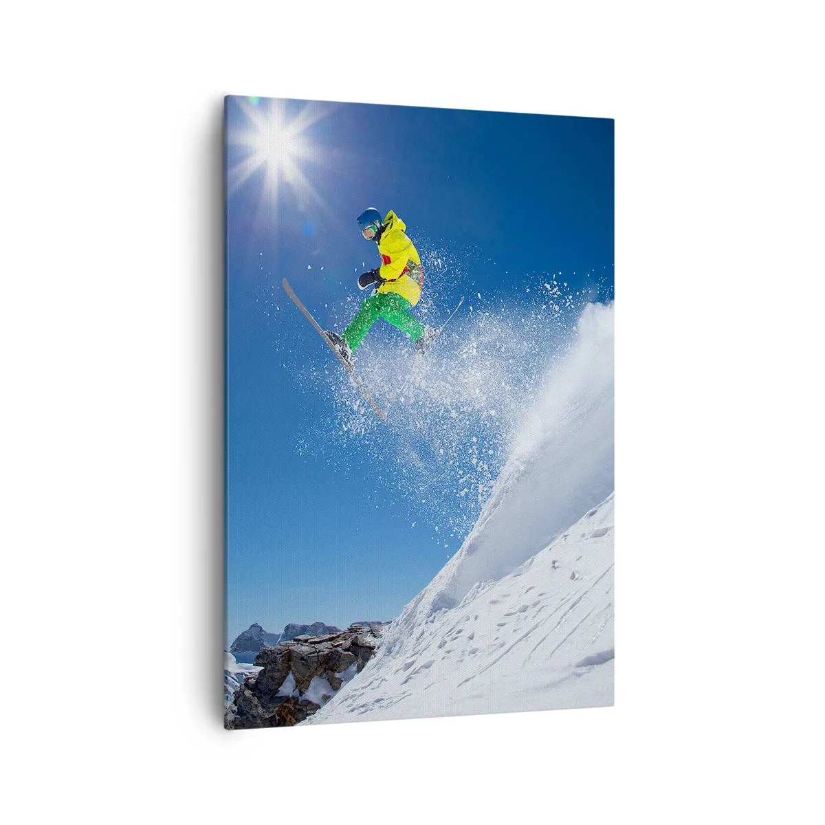 Schilderen op canvas - Dansend met de bergen - 70x100 cm