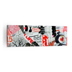 Schilderen op canvas - Hipster-collage - 160x50 cm