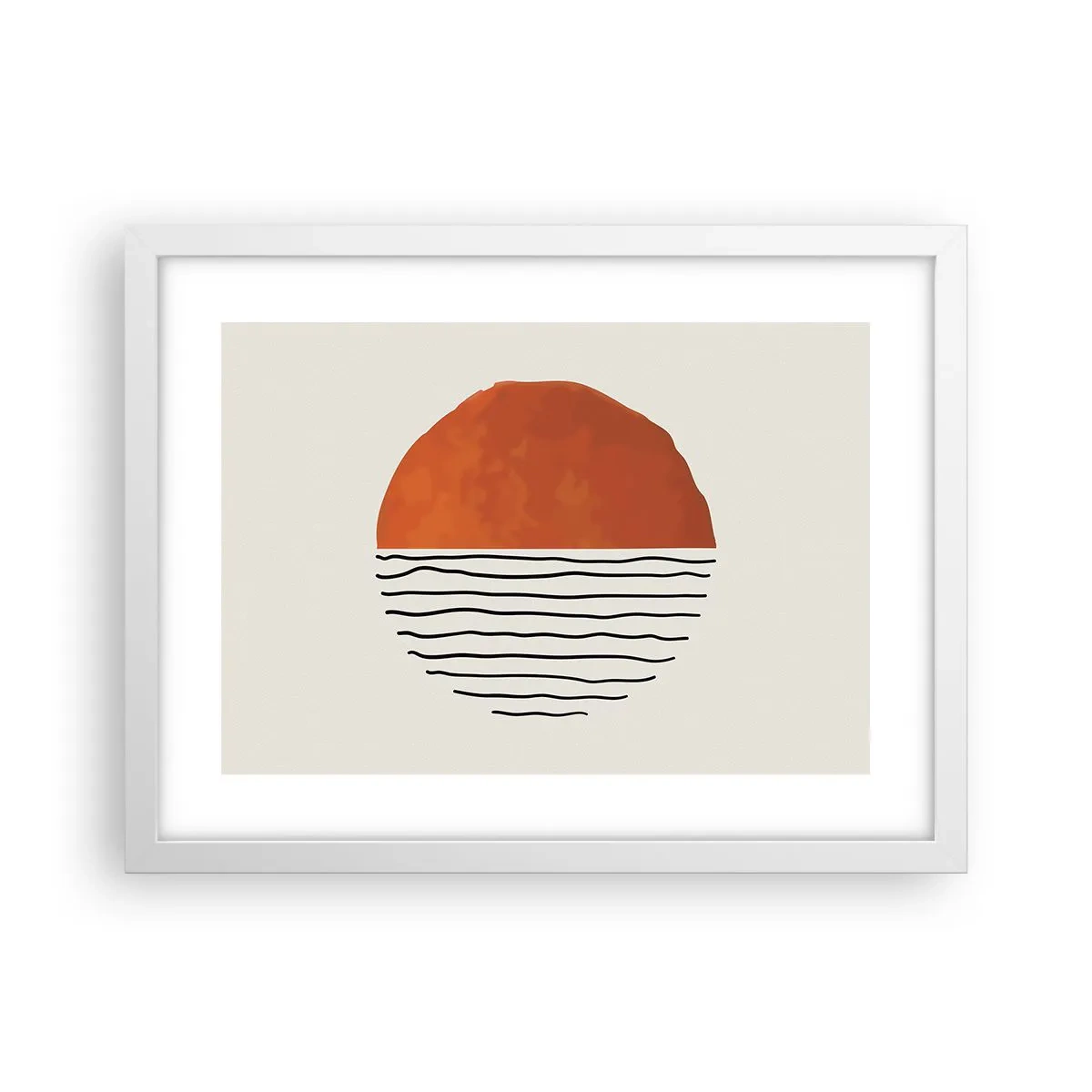 Poster in een witte lijst - In het Japanse klimaat - 40x30 cm